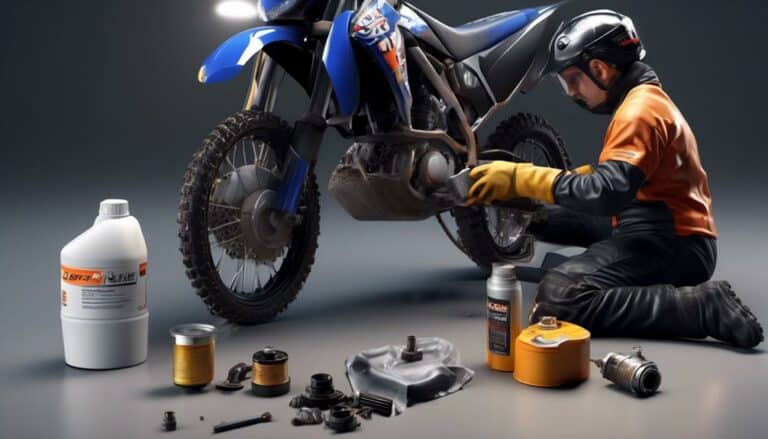 changing oil in dirt bike