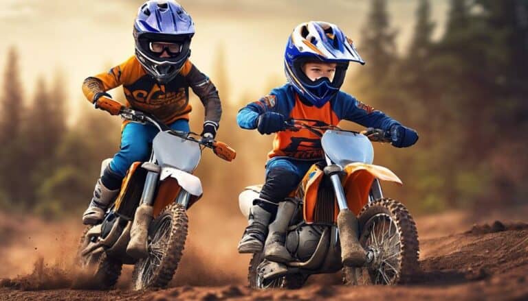 children and dirt biking