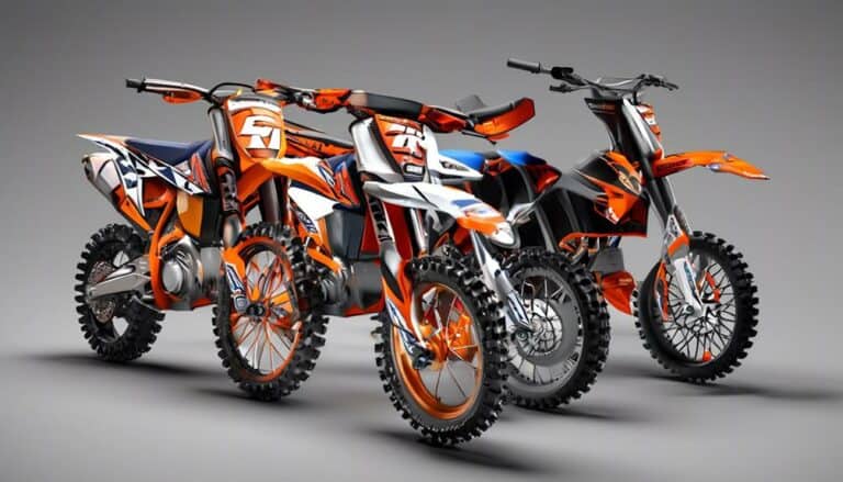 comparing ktm dirt bike features