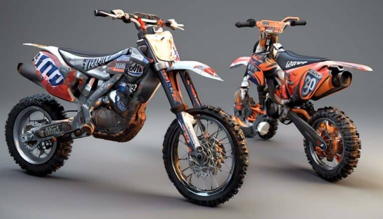 comparing performance of dirt bike models from different brands