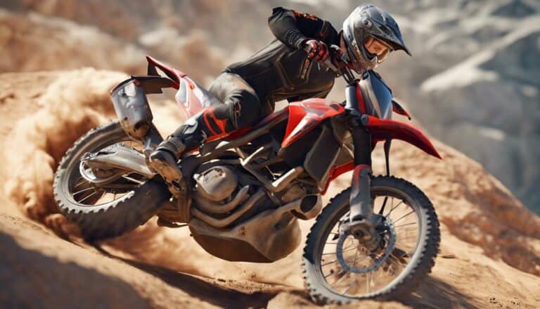 cornering on off road motorcycles