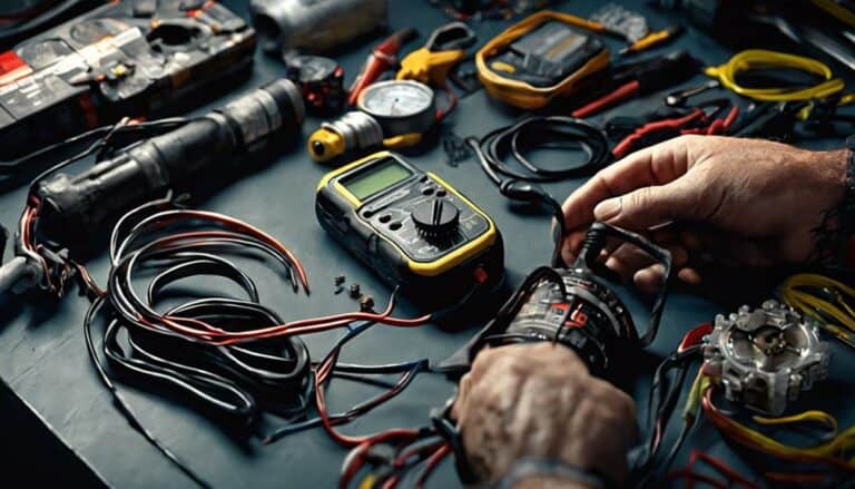 inspecting dirt bike wiring