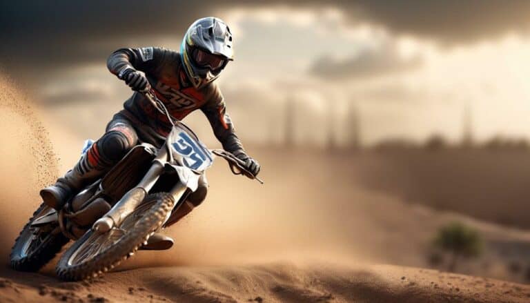 maintaining speed while dirt biking