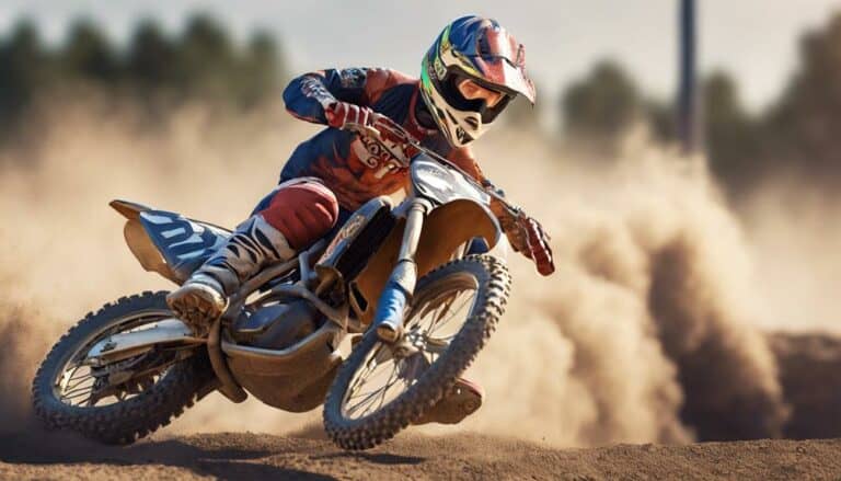 motocross dirt bike cornering