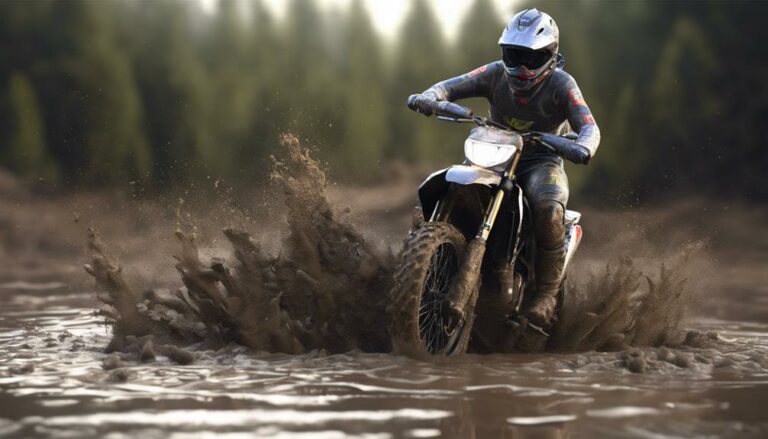 off road riding in mud