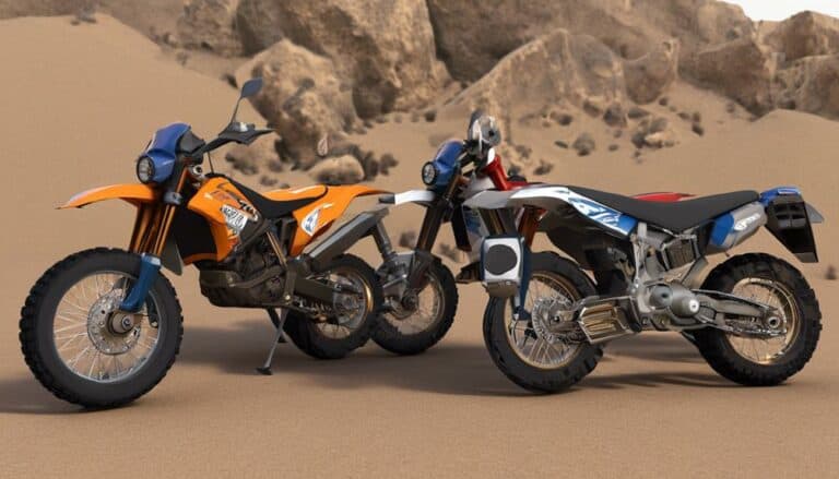 sizes and weights of dual sport motorcycles